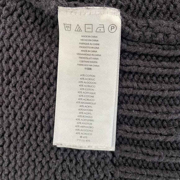 Michael Kors Knit Sweater Womens S Black Sleeveless Open Front Drape Cardigan - Picture 5 of 6